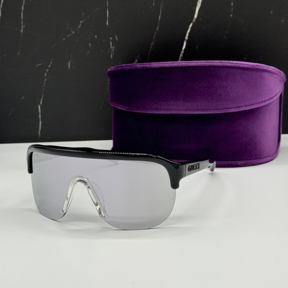 NEW GUCCI MASK SUNGLASSES, AUTHENTIC UNISEX GUCCI SHIELD EYEWEAR - Picture 1 of 13